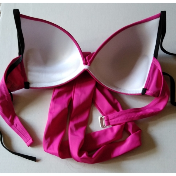 Fuchsia X Style Push Up Bikini Swimsuit - Picture 3 of 6